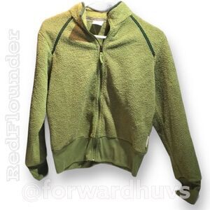 Columbia Fleece Full Zip Jacket - Olive Green - Size Large